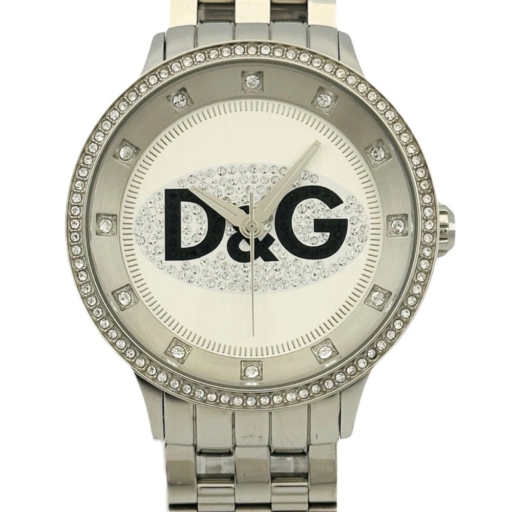 D&G Silver Crystal Men's Watch